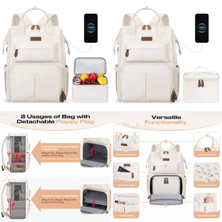 Laptop Backpack 15.6 - Travel Backpack for Women Men, Laptop