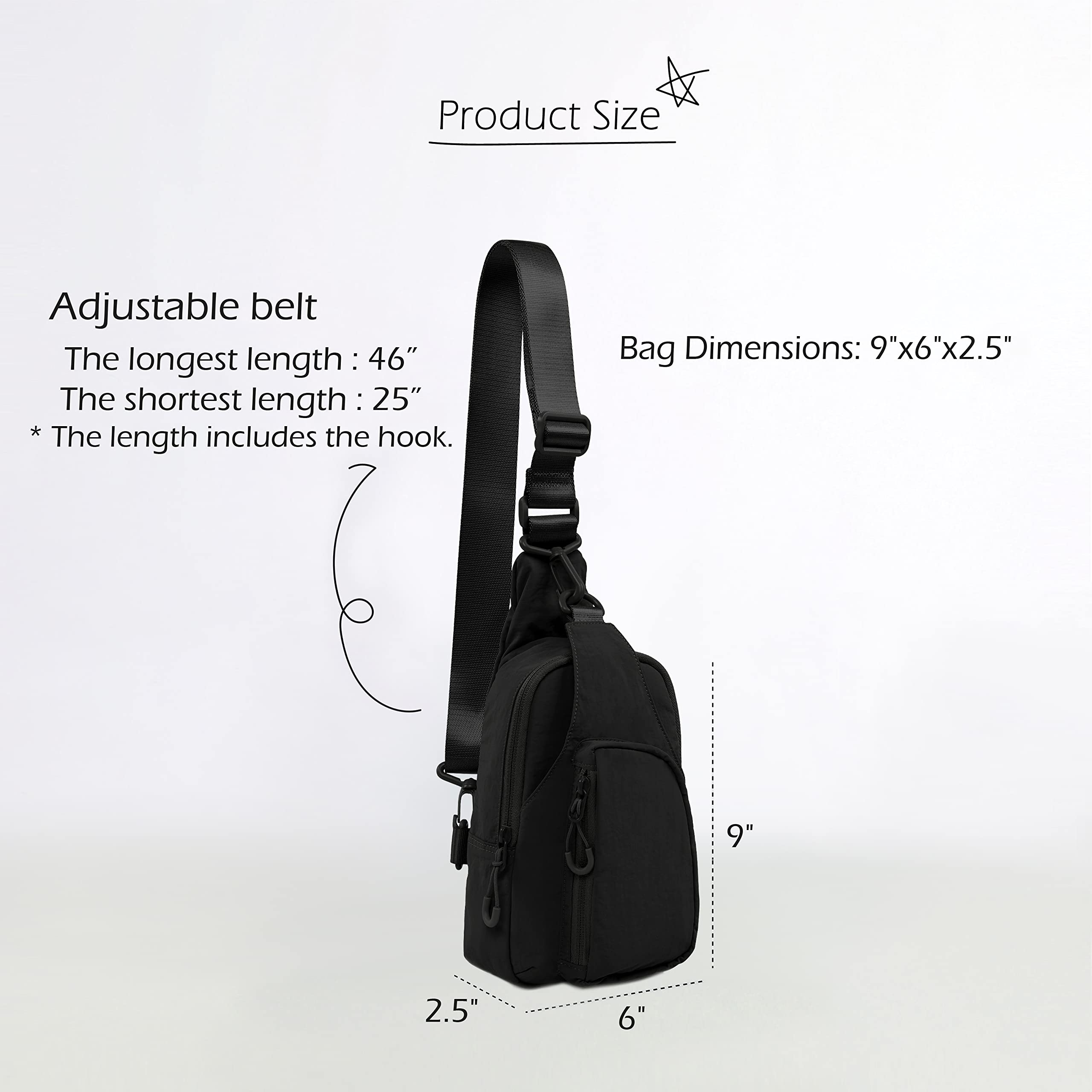 Small Sling Bag with Adjustabl - Sling Backpack Shoulder incelemesi ve fiyatı