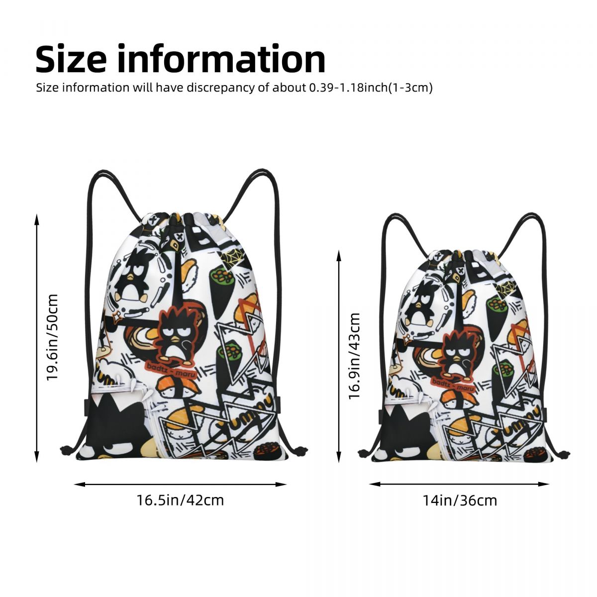 Cute Cartoon Penguin Bad Badtz - Drawstring Gym Bag incelemesi ve fiyatı
