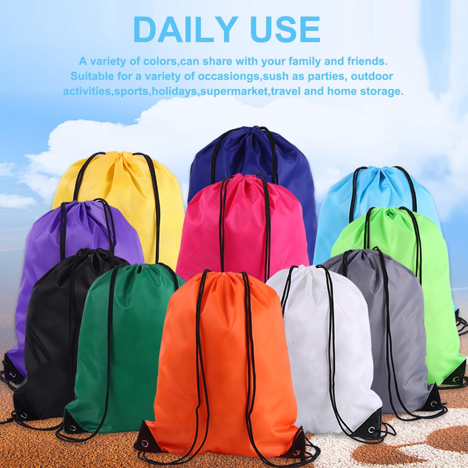 120PCS Drawstring Backpack Bul - Drawstring Gym Bag incelemesi ve fiyatı