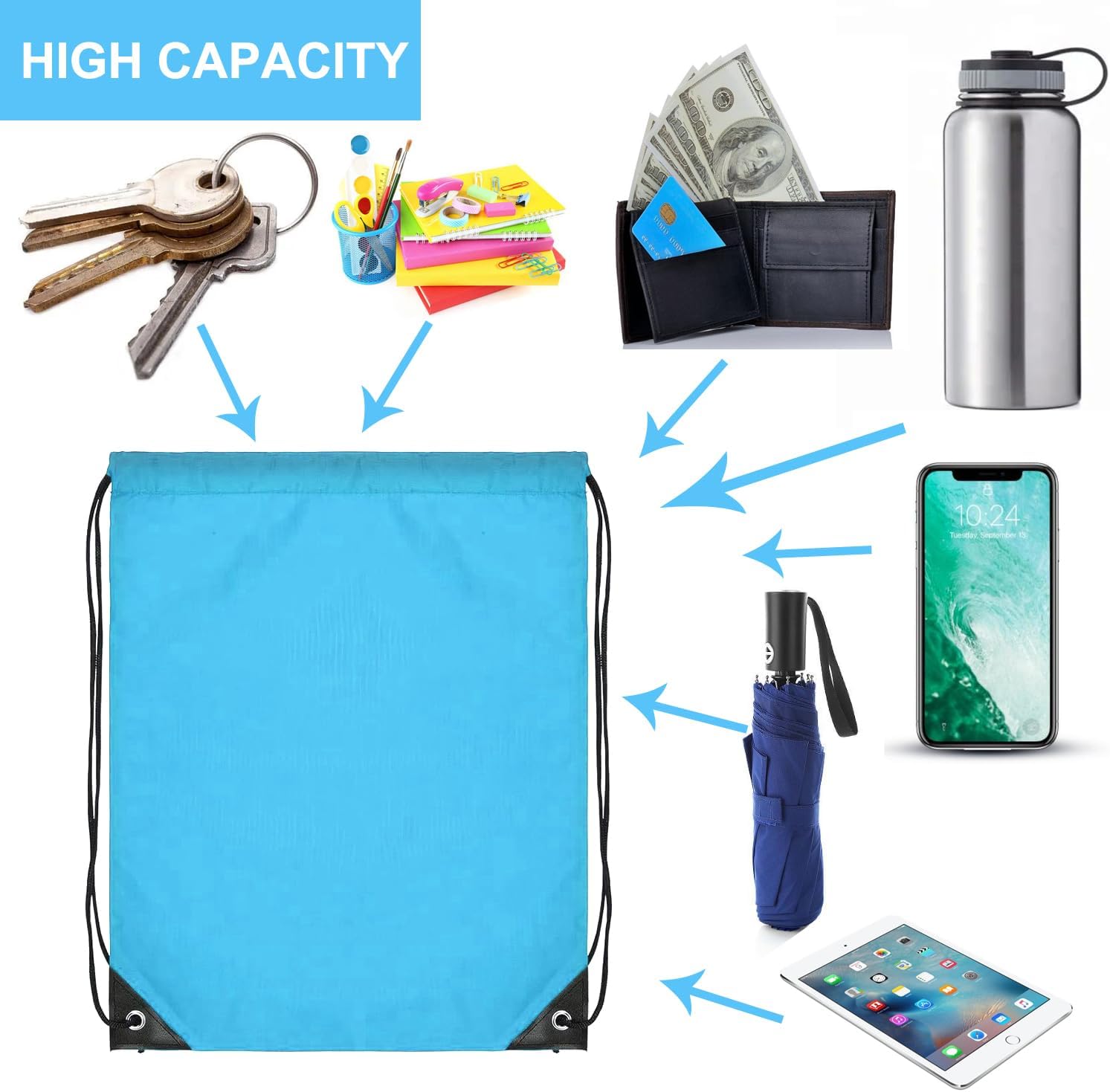 120PCS Drawstring Backpack Bul - Drawstring Gym Bag incelemesi ve fiyatı