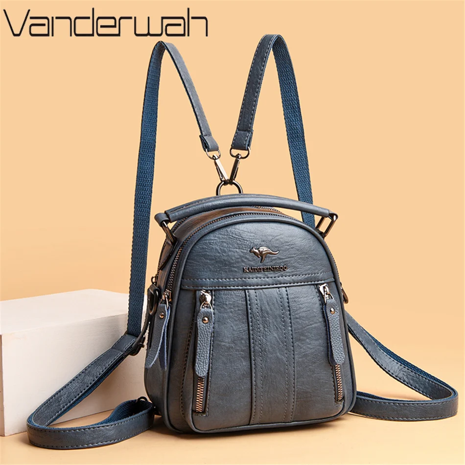 4 In 1 Leather Backpacks Multi - Leather Backpack Vintage incelemesi ve fiyatı