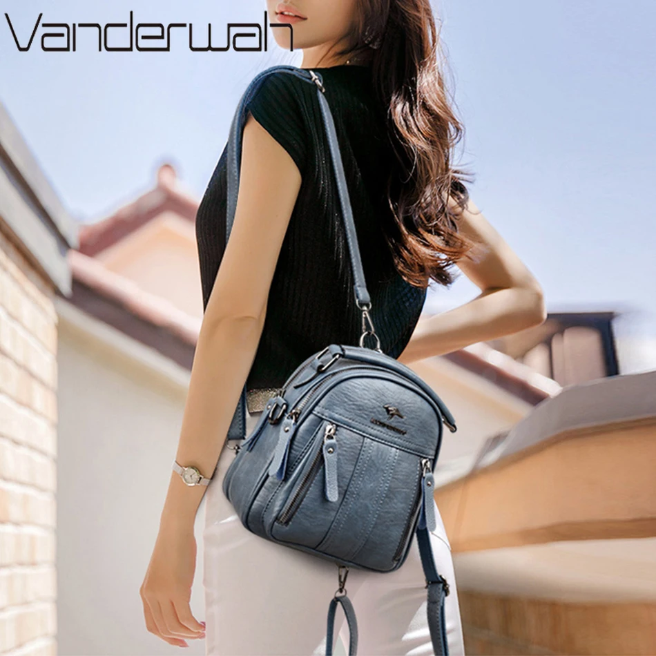 4 In 1 Leather Backpacks Multi - Leather Backpack Vintage incelemesi ve fiyatı