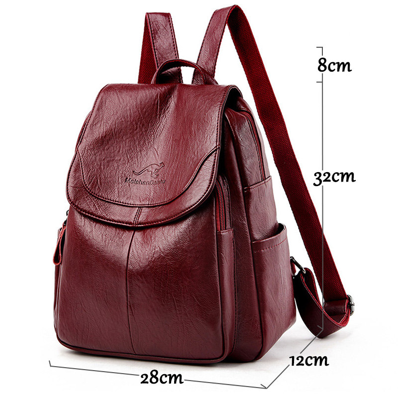 9 Color Women Soft Leather Bac - Leather Backpack Vintage incelemesi ve fiyatı