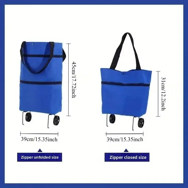 1pc Portable Shopping Cart wit - Foldable Backpack Small incelemesi ve fiyatı