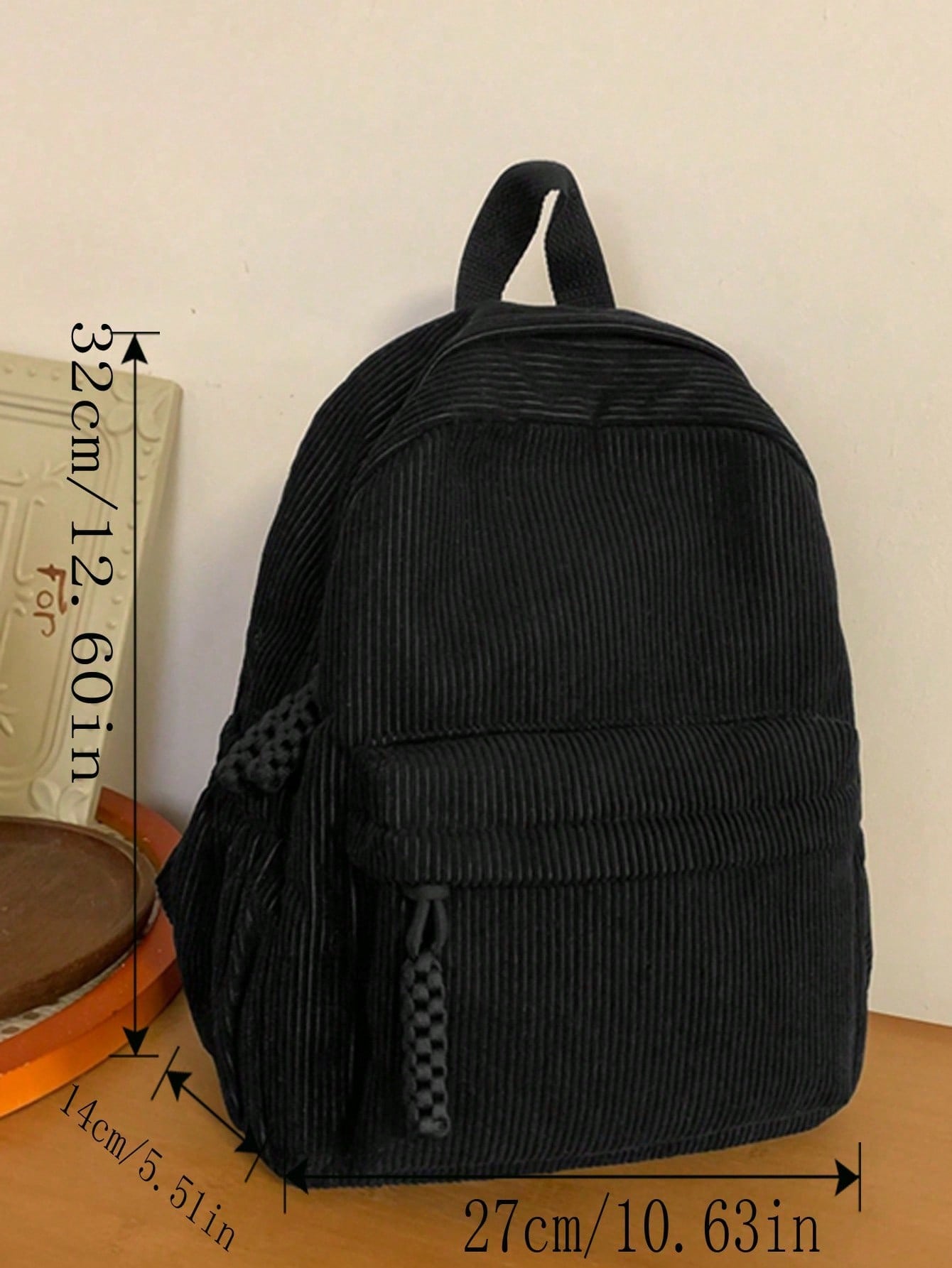 Solid Color Corduroy Fabric Fa - Fashion Backpack Women incelemesi ve fiyatı