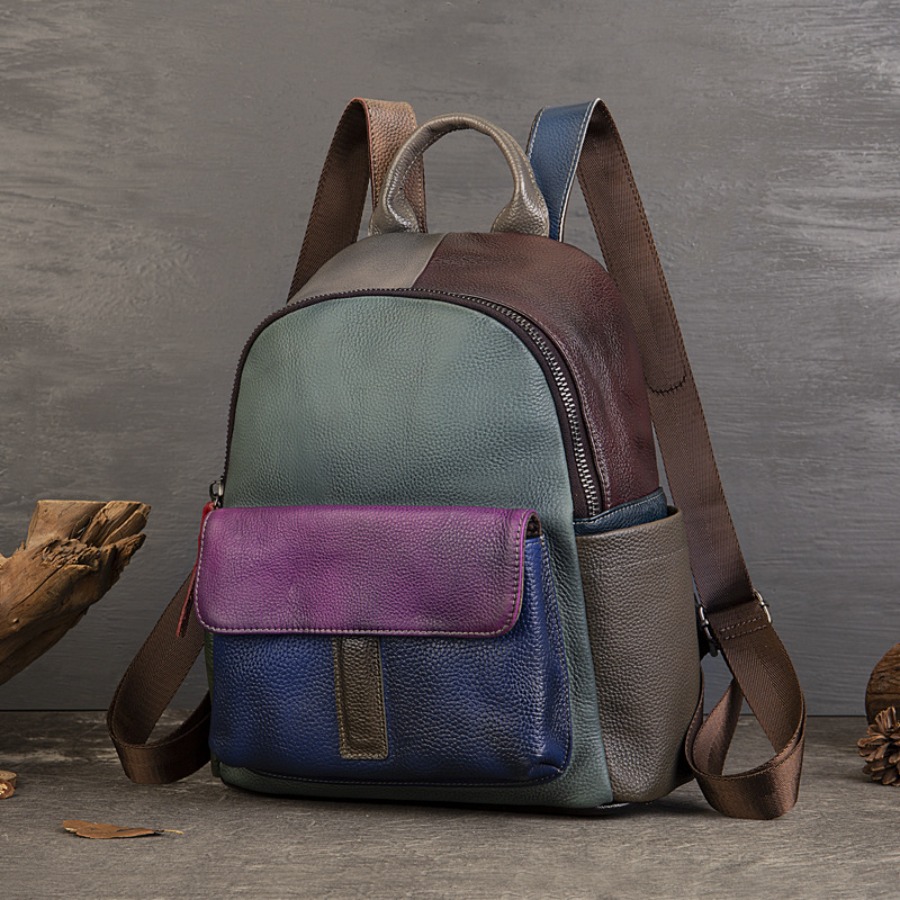 【New Arrival】 Vintage Color Bl - Leather Backpack Vintage incelemesi ve fiyatı