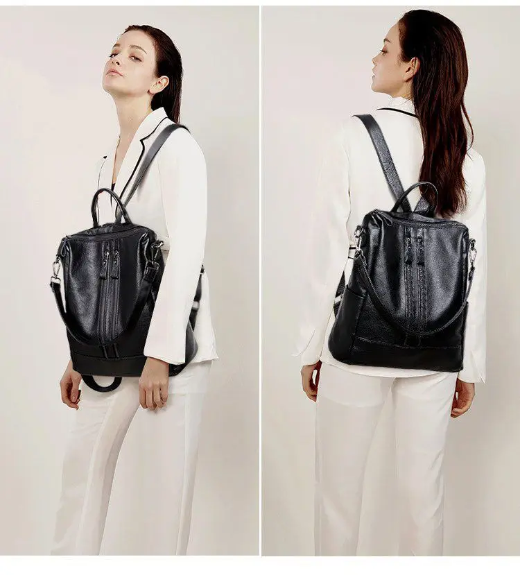 Women Soft Leather Backpack Sc - Canvas Backpack Casual incelemesi ve fiyatı