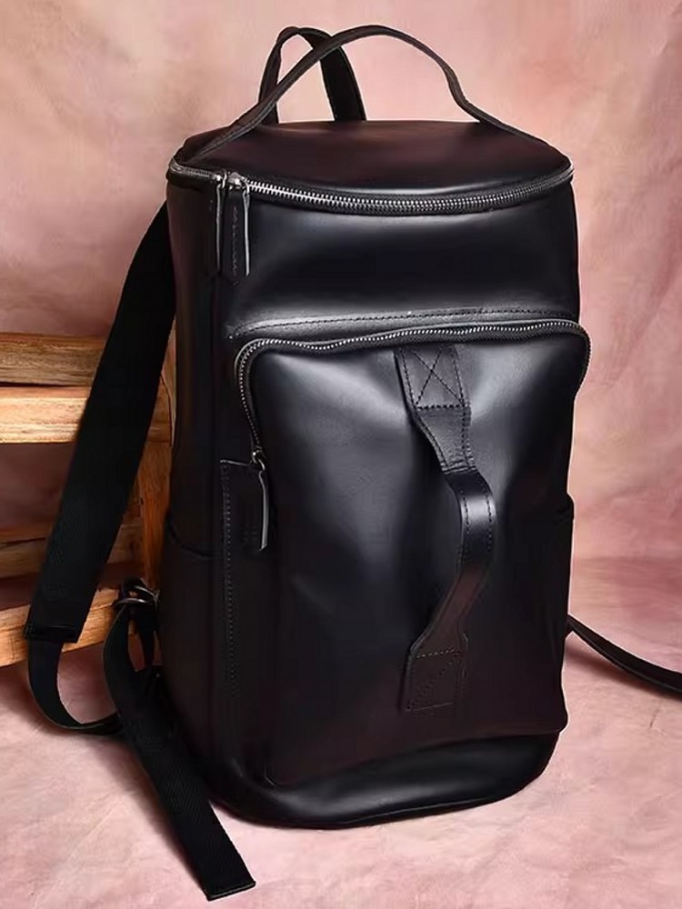 Handmade Mens Large Capacity T - Leather Backpack Vintage incelemesi ve fiyatı