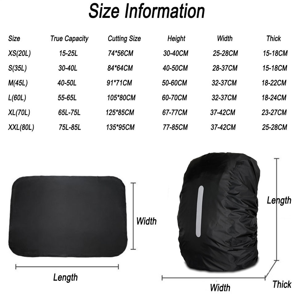 KoKossi 1Pcs 25-80L Backpack R - Rain Cover Backpack incelemesi ve fiyatı