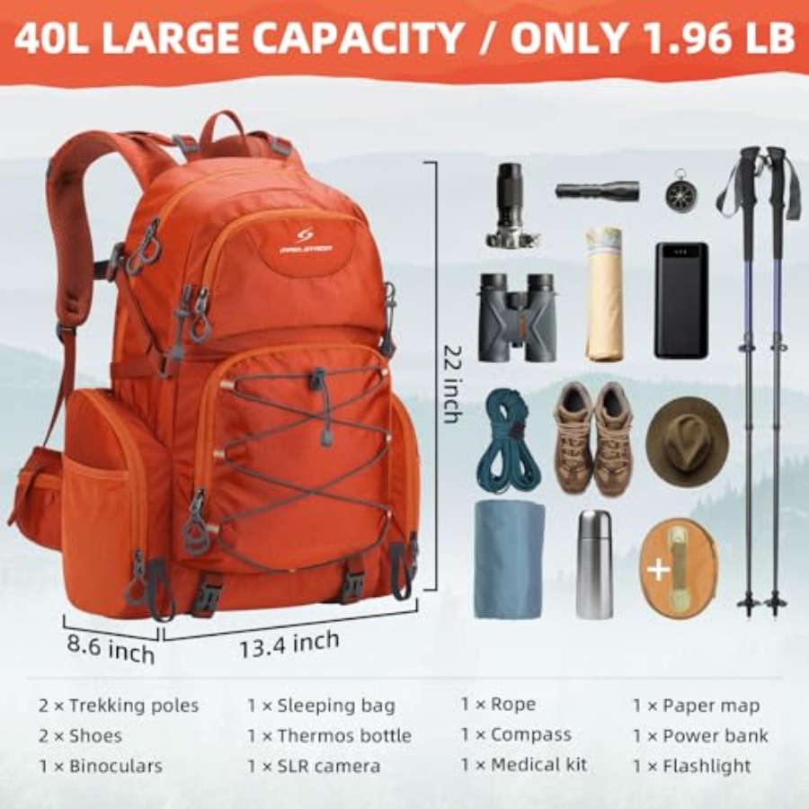 Hiking Backpack, 40L Waterproo - Hiking Backpack Waterproof incelemesi ve fiyatı