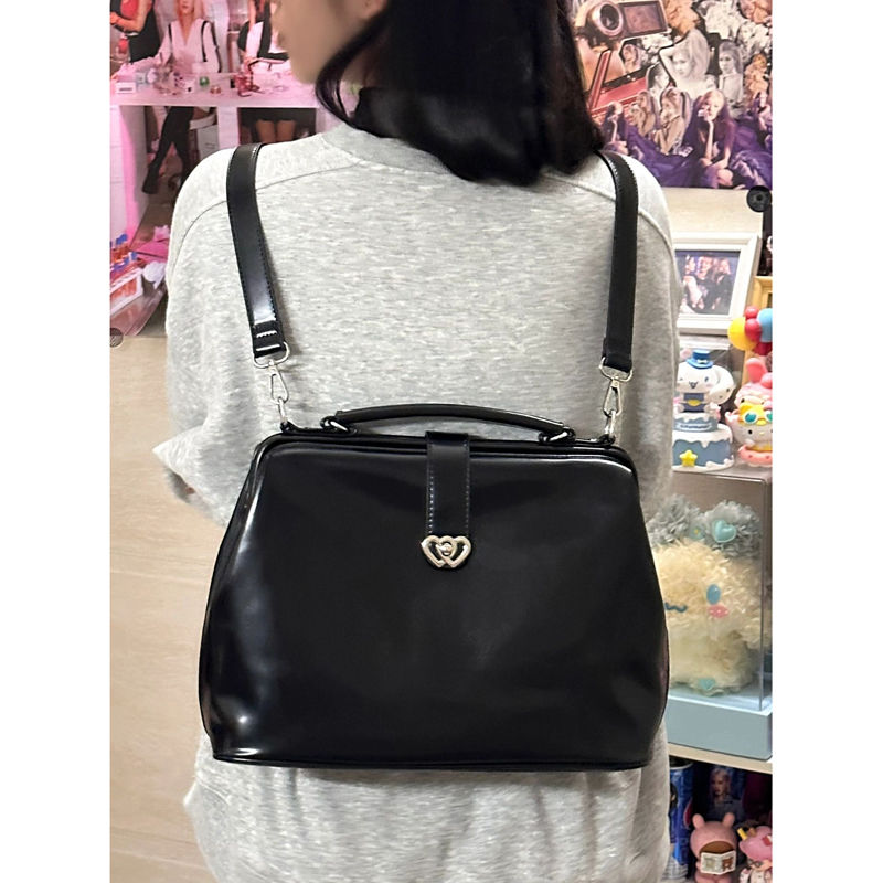 Vintage Black Y2k Mochila Wome - Leather Backpack Vintage incelemesi ve fiyatı