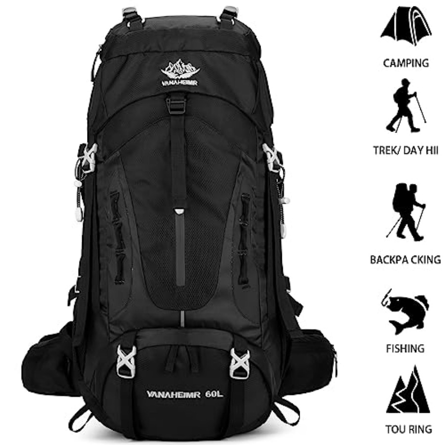 50L Hiking Backpack Men Campin - Rain Cover Backpack incelemesi ve fiyatı
