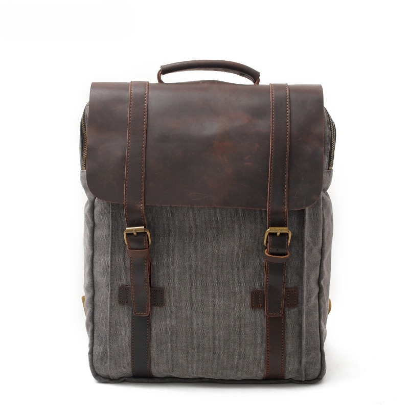 Military Canvas Leather Backpa - Rucksack Military Style incelemesi ve fiyatı