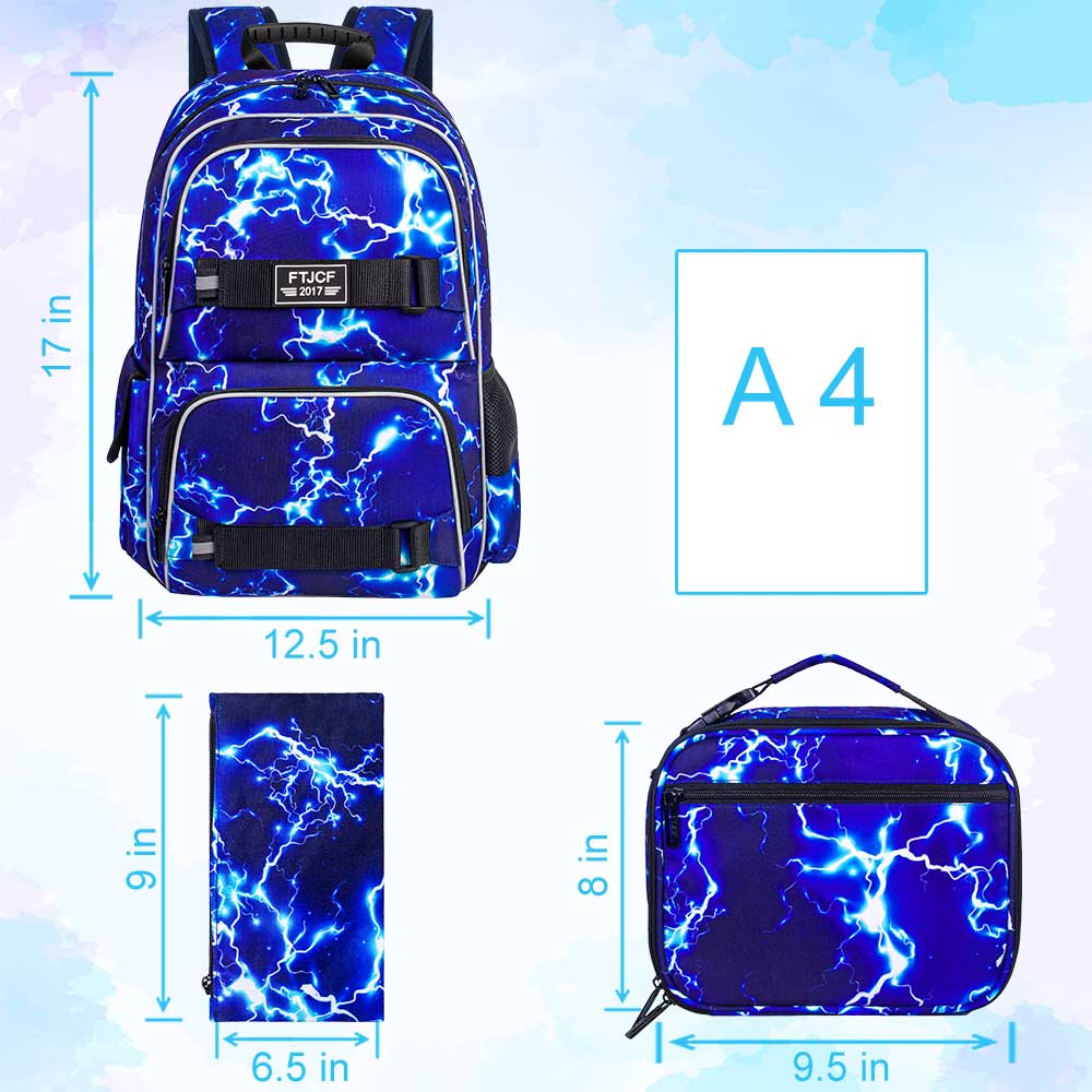 3PCS Lightning boys Backpack,  - School Backpack Teen incelemesi ve fiyatı