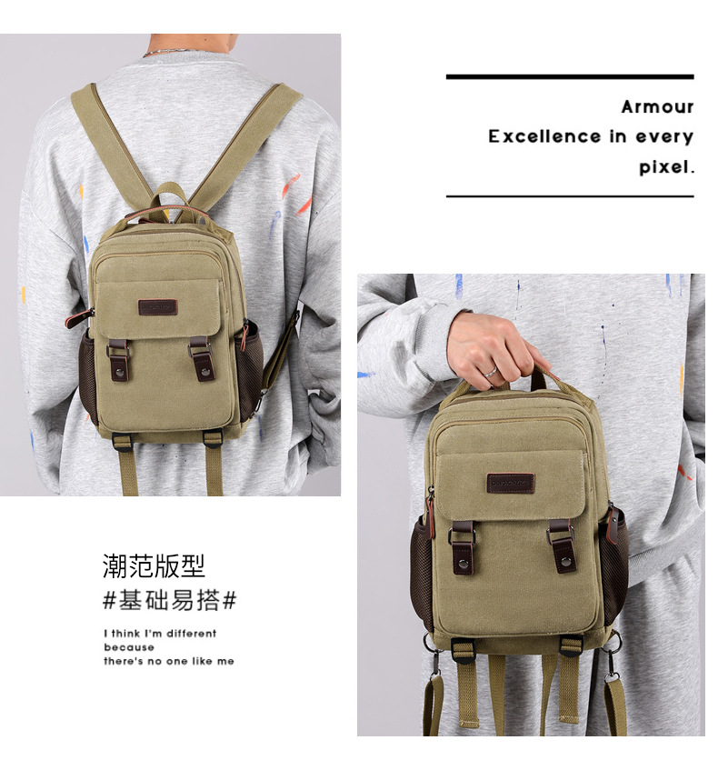 New Canvas Chest Bag Men Large - Canvas Backpack Casual incelemesi ve fiyatı