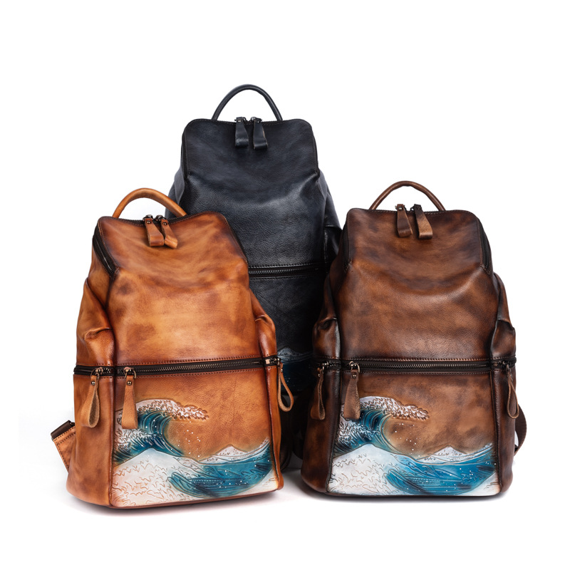 Genuine Real Soft Leather Wome - Leather Backpack Vintage incelemesi ve fiyatı