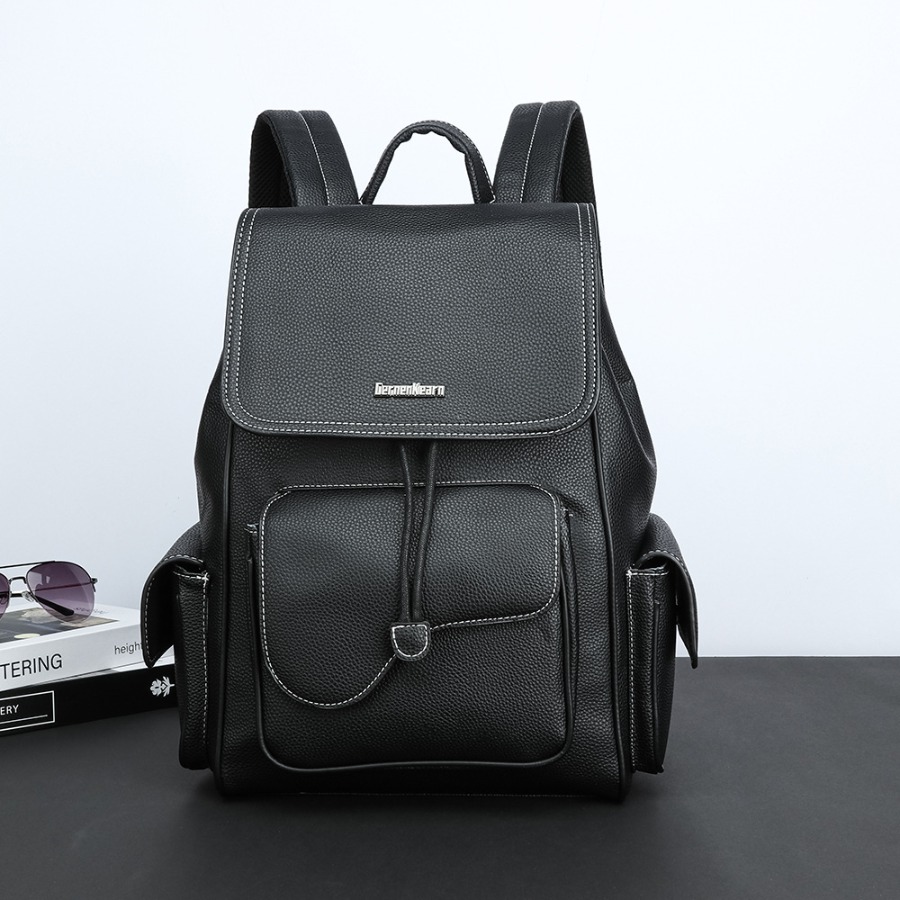 【New Arrival】Women's Black Fau - Leather Backpack Vintage incelemesi ve fiyatı